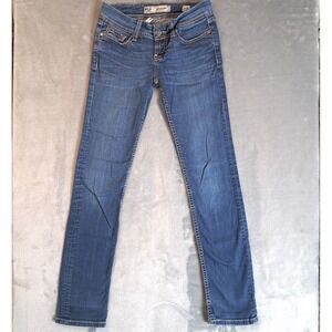 BKE Addison Skinny Jeans Womens 24R Blue Medium Wash‎ Contrast Stitch 27"x 29"